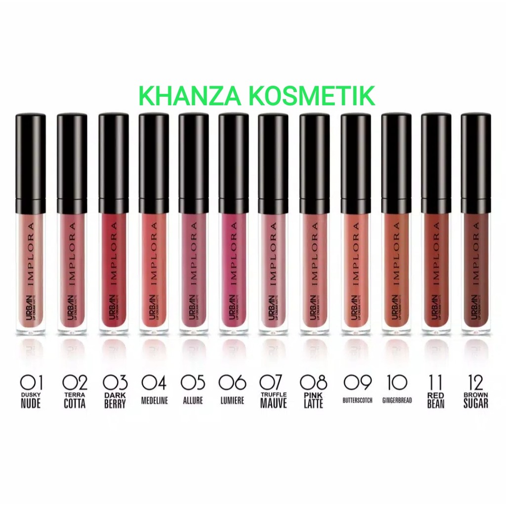 KHANZAACC IMPLORA Urban Lip Cream Matte Original BPOM