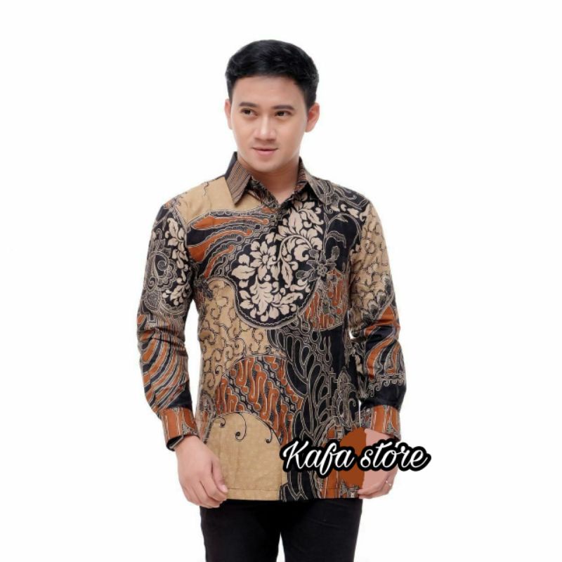 Kemeja Batik Pria Jumbo Baju Seragam Batik Atasan Cowok Motif Corak Yang Menawan Dan Berwibawa