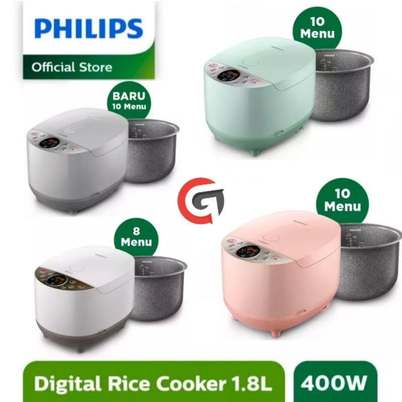 PHILIPS HD4515 DIGITAL RICE COOKER 1.8L HD 4515 GARANSI 2 TAHUN PENANAK NASI DAN PENGHANGAT HD 4515