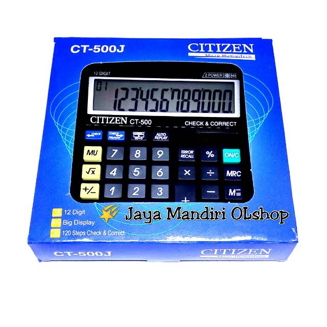 CALCULATOR CITIZEN CT-500J 12 DIGIT / KALKULATOR CT-500J