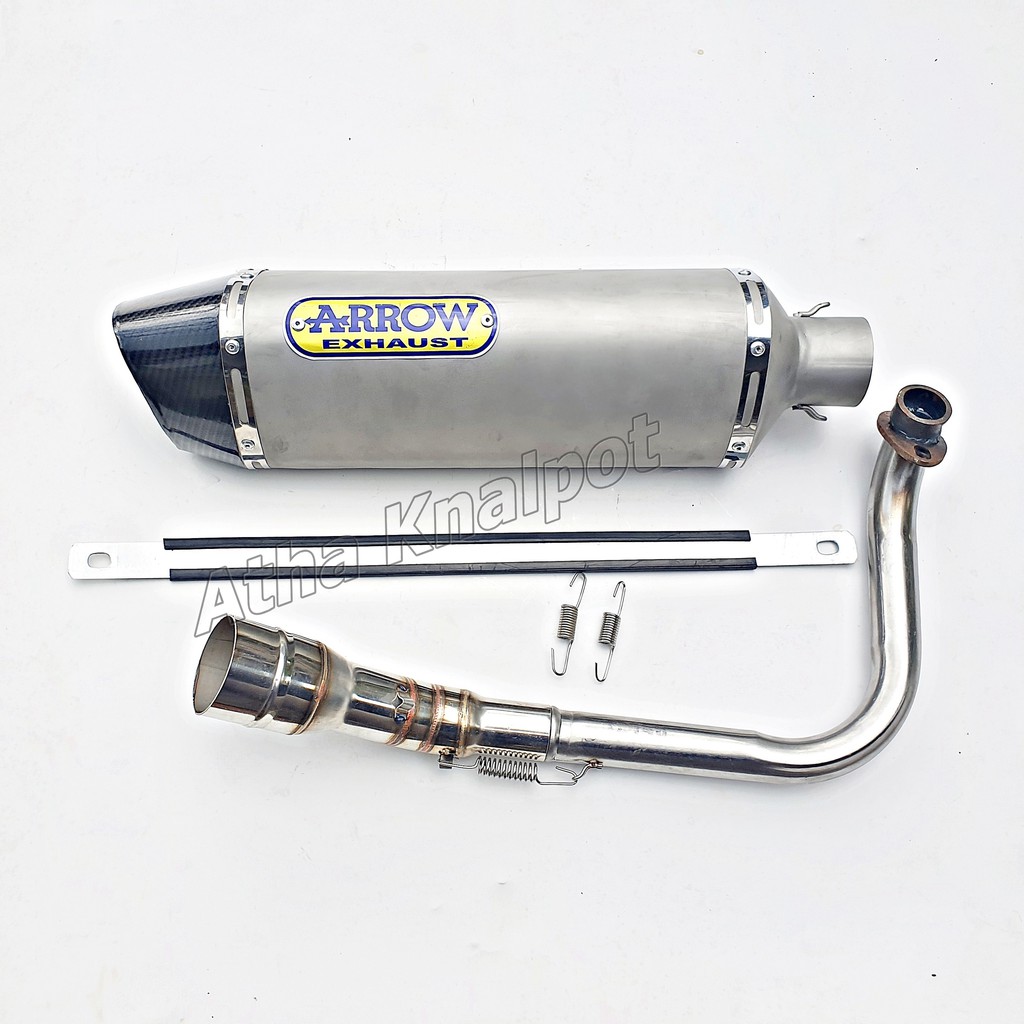 Knalpot Arrow Carbon Sanblast Beat Vario Genio Scoopy Pcx Stainless