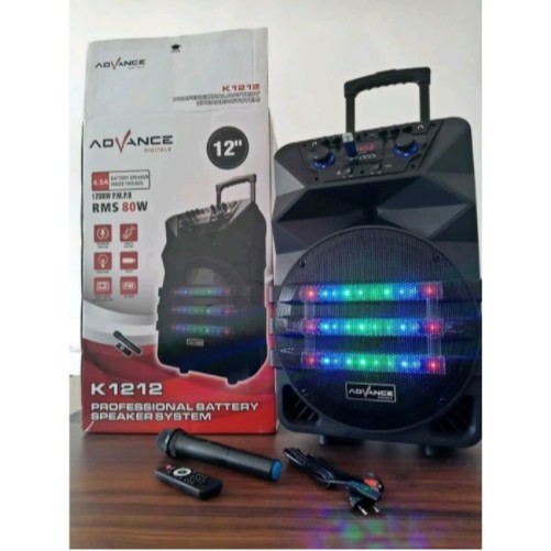 Advance Speaker Portable Meeting Trolley 12&quot; K1212 + 1 Mic Bluetooth