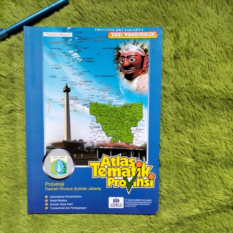 ORIGINAL BUKU PETA ATLAS TEMATIK PROVINSI DAERAH KHUSUS IBUKOTA JAKARTA