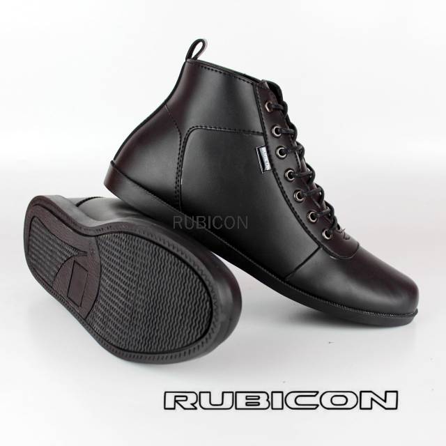 RUBICON-Brown Exclusive Sepatu Boots Pria Original SINTETIC LEATHER Casual Semi Kulit PENTURA