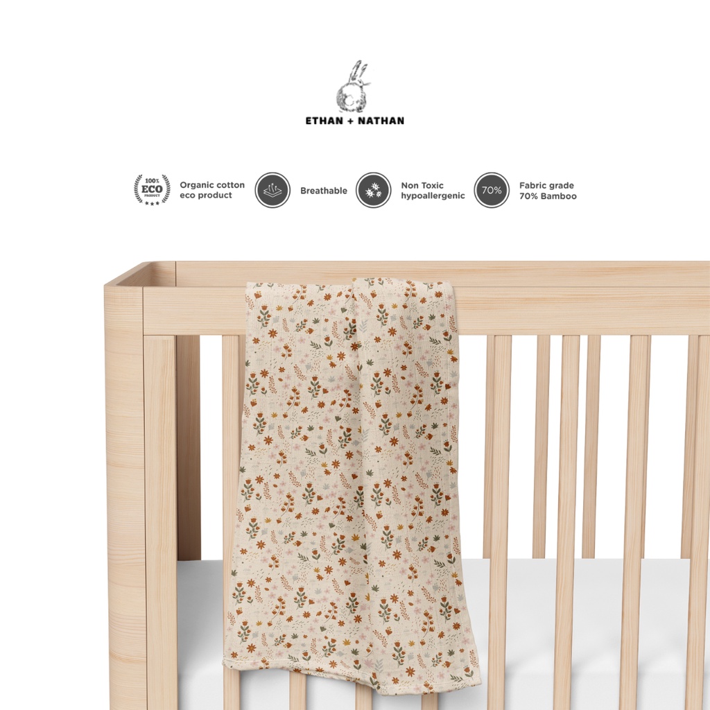 Ethan + Nathan Baby Swaddle Blanket / Bedong Bayi Signature Collection - Meadow Floral