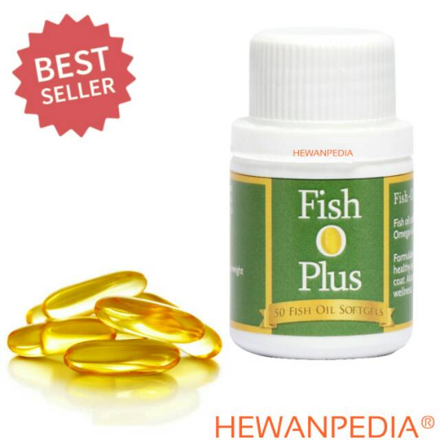 Fish O Plus 50 Kapsul Minyak Ikan Omega Vitamin Bulu Anjing