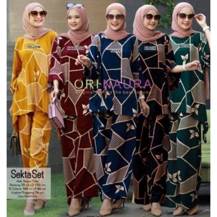 Daster Setelan WakaWaka one set / Daster CP Setelan Arab One Set Murah Premium