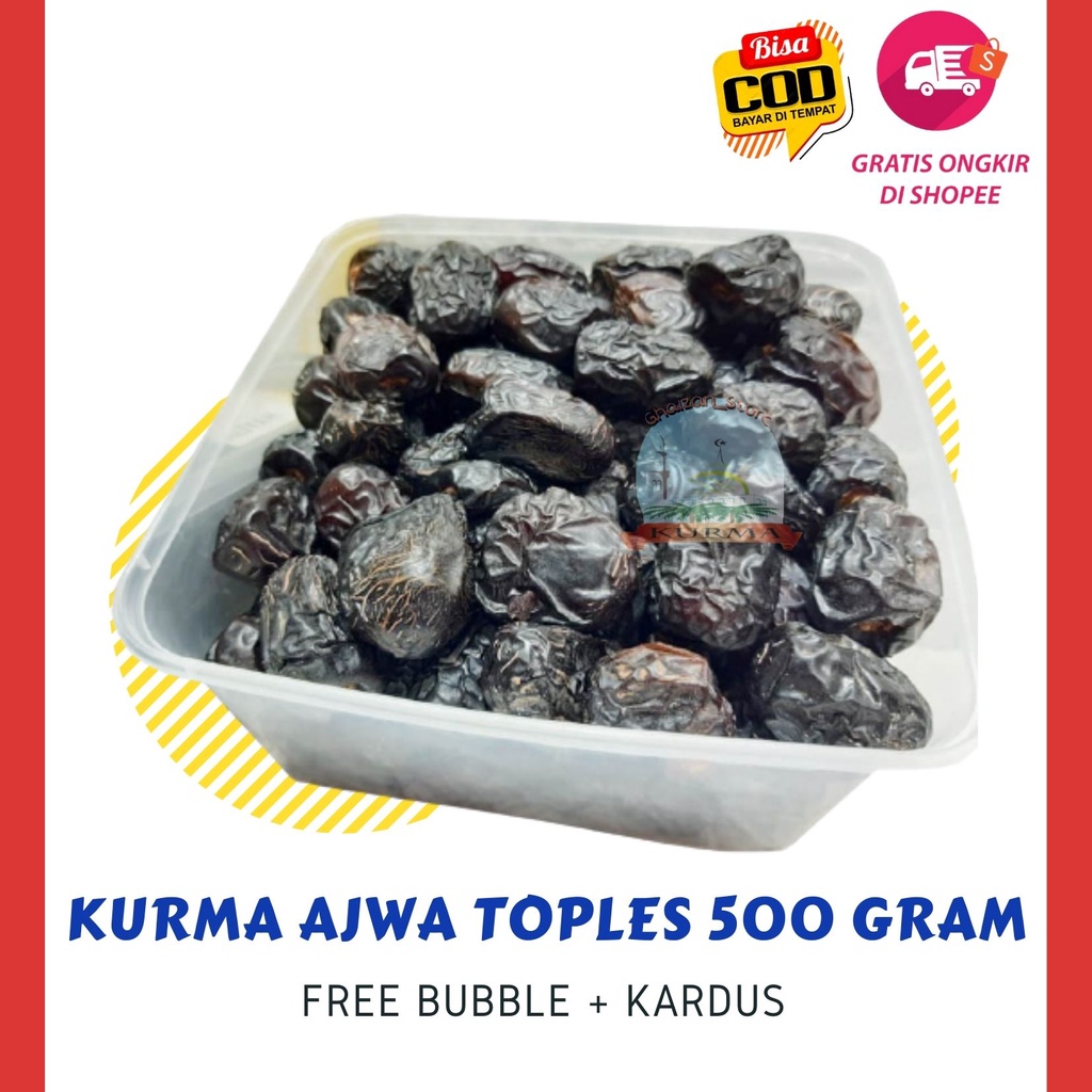 

Kurma Ajwa 500 Gram / Kurma Ajwa Premium / Oleh Oleh Haji dan Umroh / Kurma Nabi Asli