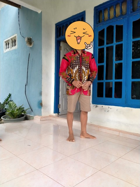 Kemeja Batik Lengan Panjang 021 Risna Batik Hrb026 Hem Batik Murah Seno Sogan Bakung Padi Manggar