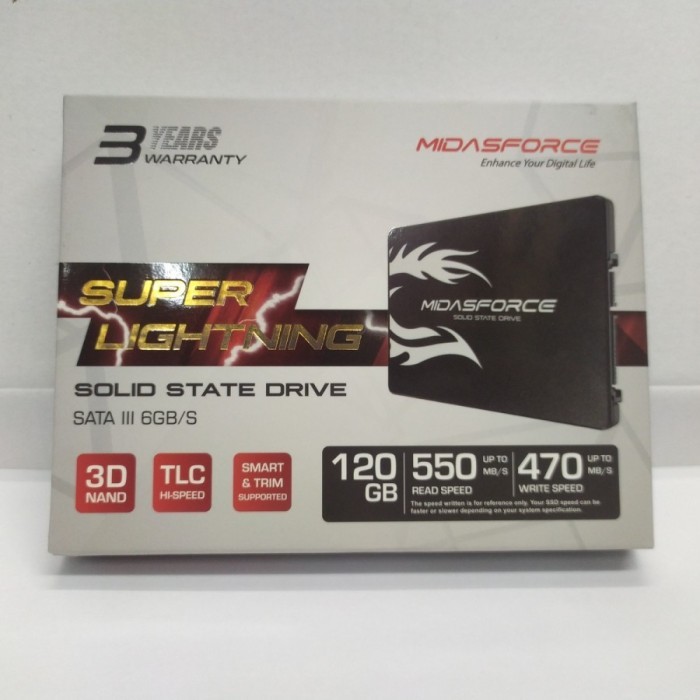 SSD 120 GB MIDAS FORCE SATA III SUPER LIGHTNING