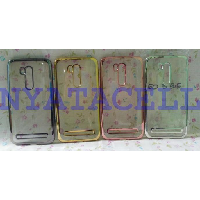 NEW CASE LIST CHROME ASUS ZENFONE GO B 5.5" ZB551 /TPU/SOFTCASE/ULTRATHIN - HITAM MILENIA