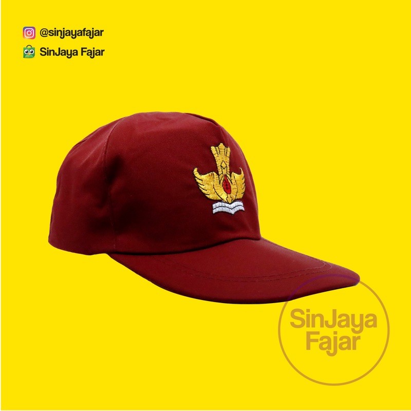 Topi SD Merah Seragam Sekolah FAJAR