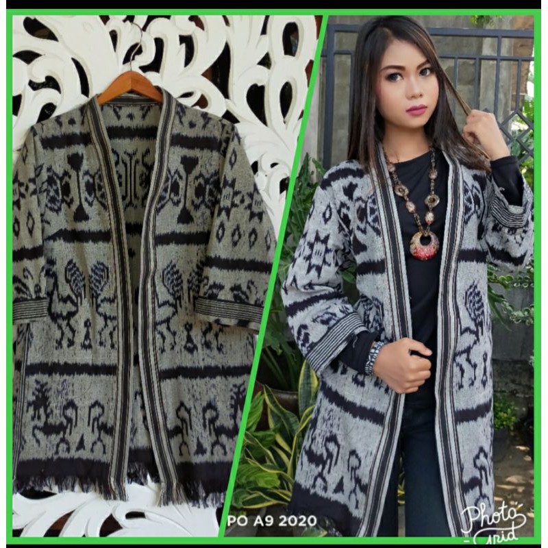 kimono tenun baju tenun jepara outer wanita BTB26