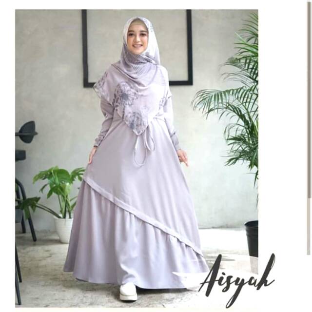 TERBARU Baju muslim wanita gamis aisyah buat lebaran pesta termurah gak murahan mewah ori ukhti