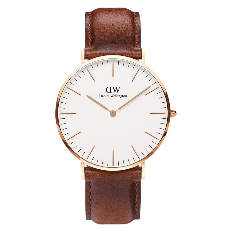  Daniel  Wellington  Classic St Mawes 40mm White Dial Brown 