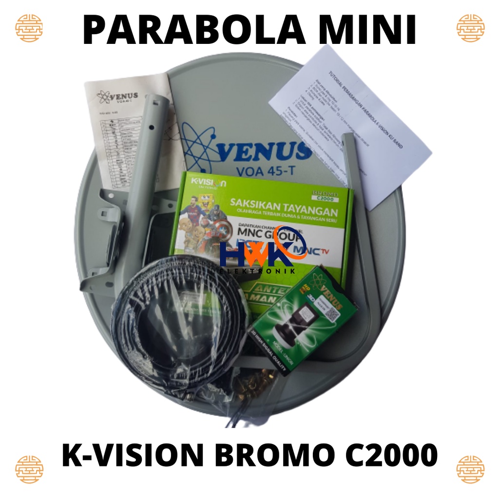 Jual Paket komplit parabola mini REKOMENDASI KVision Fullset tinggal