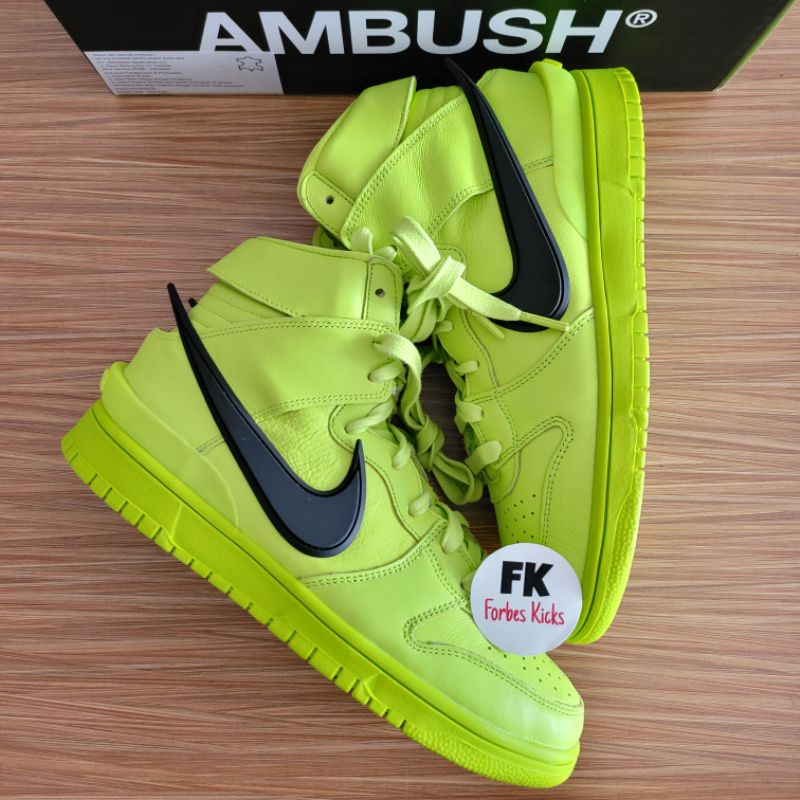 Nike Dunk High Ambush Flash Lime || black syracuse fuchsia yellow