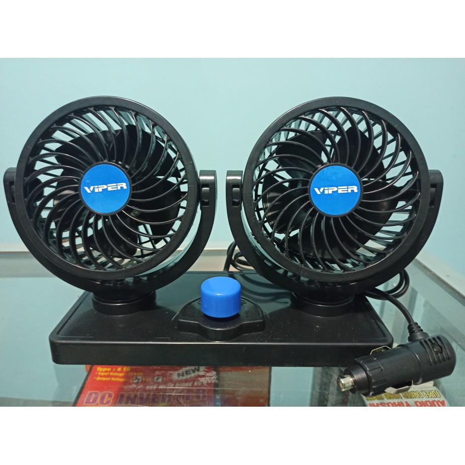 Kipas Mobil DC Lighter 12V Colok Rokok Fan Double Blower TERMURAH V