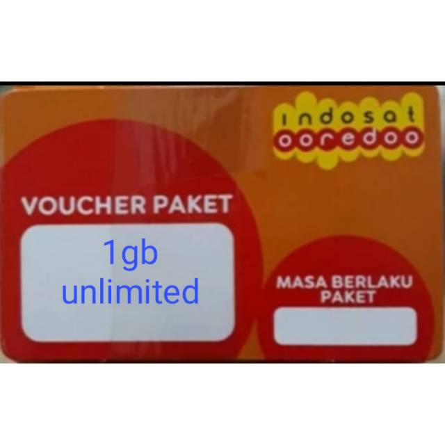 Voucher indosat 1 gb unimited