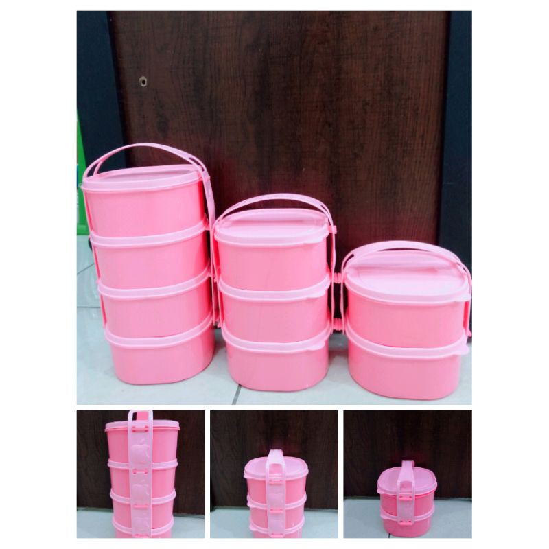 RANTANG PIKNIK ANAK SUSUN 4, 3, 2 PINK GOLDEN LEMON MURAH