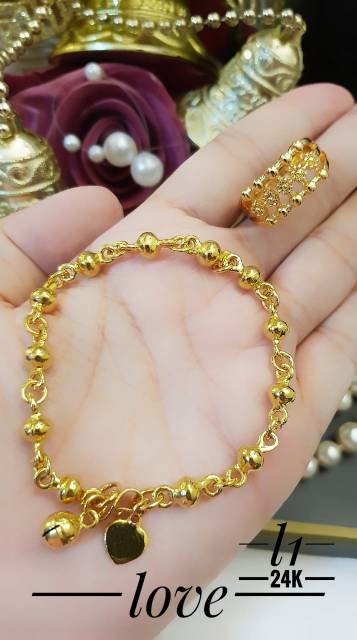 Xuping set perhiasan lapis emas 24k 0221i