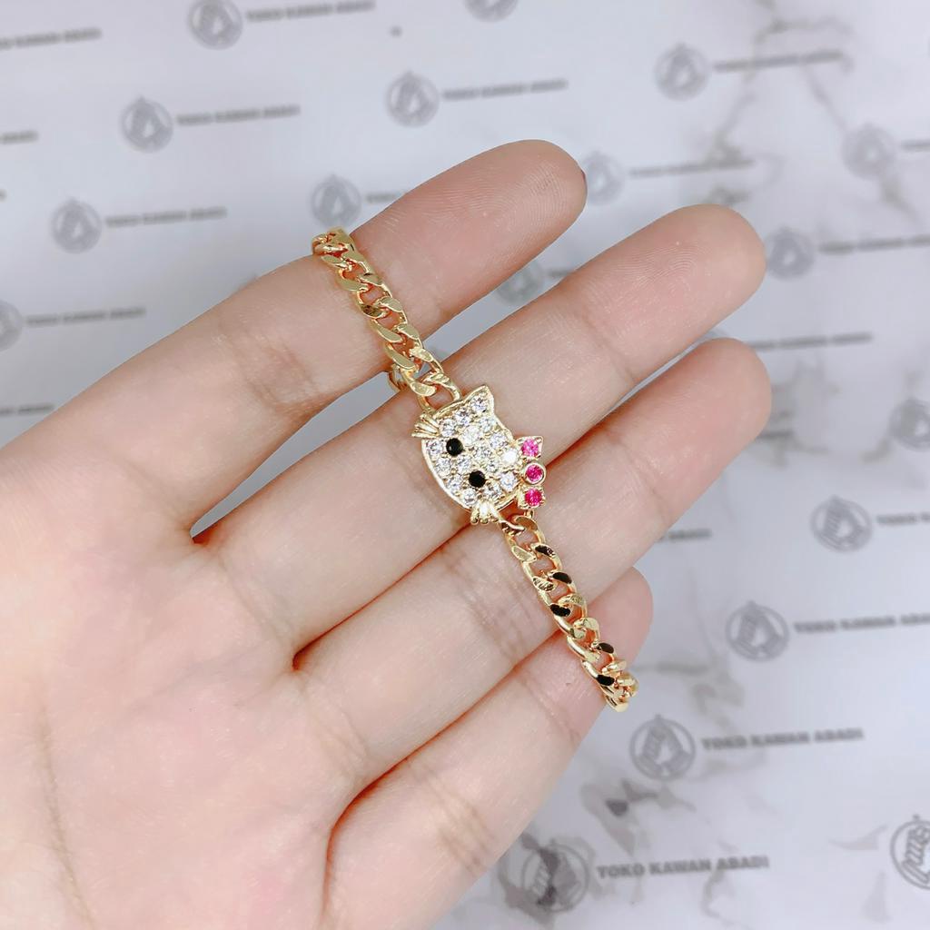 Xuping Gold Gelang Tangan Anak Perempuan Model Bangkok Mickey *21