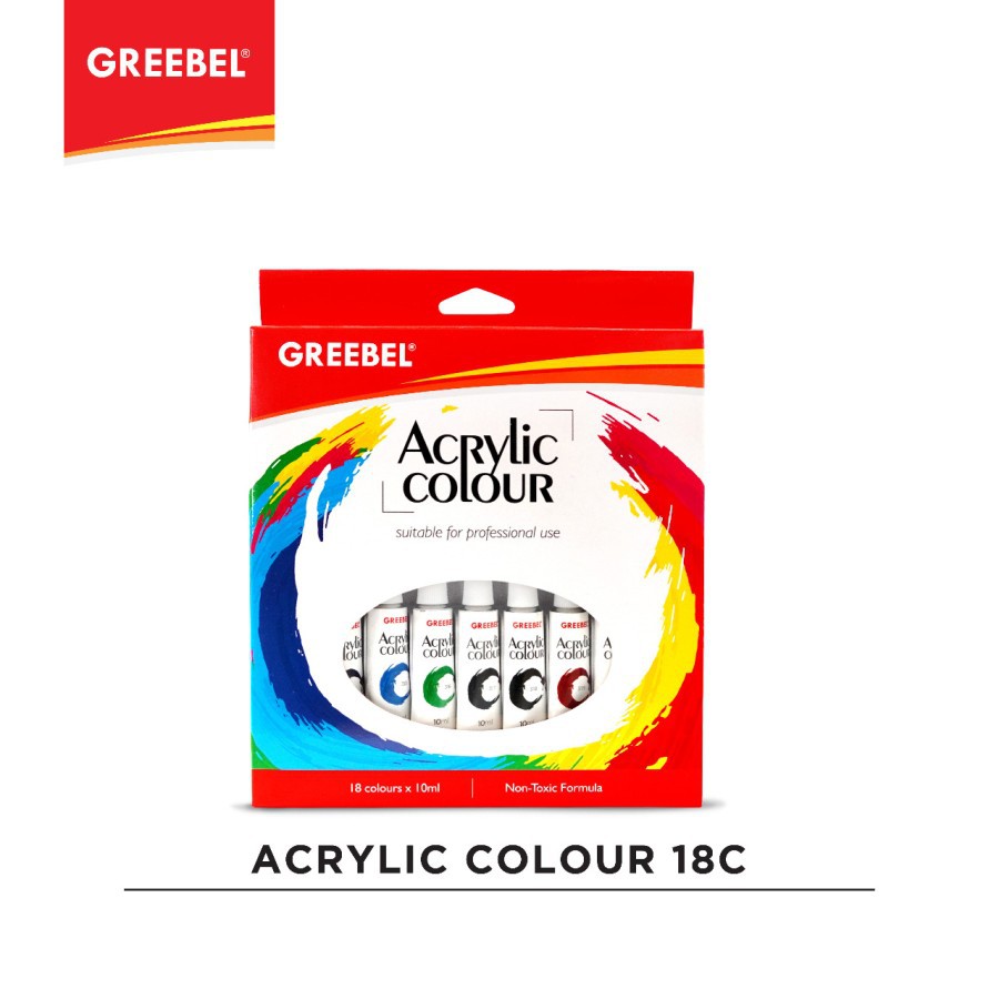 

ACRYLIC COLOUR PAINTS 10ML 18C GREEBEL / CAT AKRILIK