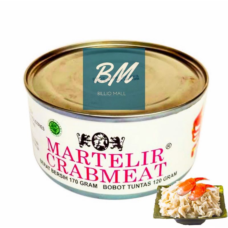 

Martelir Crab Meat 170 gr / Martelir Daging Kepiting Rajungan Kaleng 170 gr