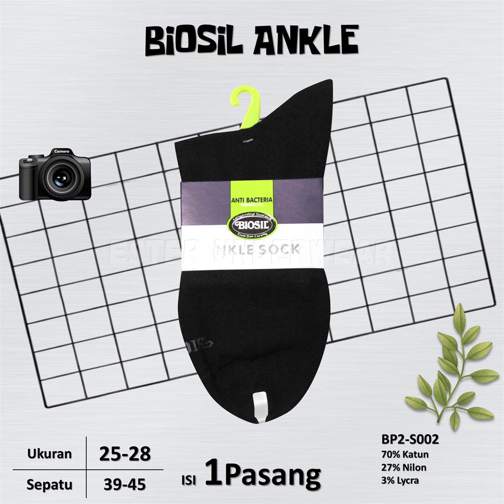 KAOS KAKI PRIA DEWASA ANKLE SOCK BIOSIL BP2 ISI 1Pasang