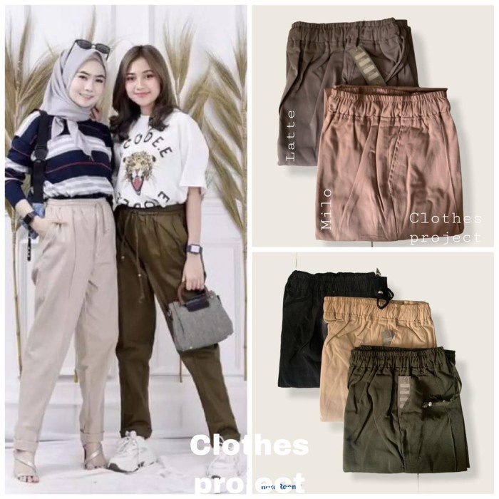CELANA BAGGY PANTS JUMBO- CELANA PANJANG WANITA BAGGY PANTS PREMIUM - Hitam, XXXL