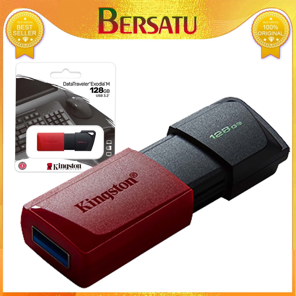 Flash Disk Kingston 128gb 64gb USB 3.2 DataTraveler Exodia DTX-M Flashdisk Kingstone Original