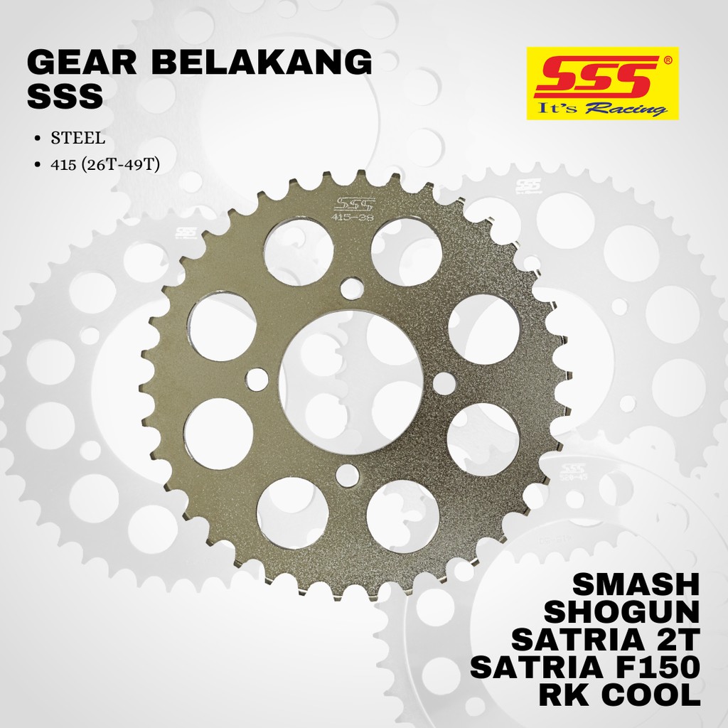 Gear gir suzuki smash shogun satria fu old W175 sss 415 31 32 33 34 35 36 37 38 39 40 41 42 43 44 45 46 47 48 49 50 steel silver