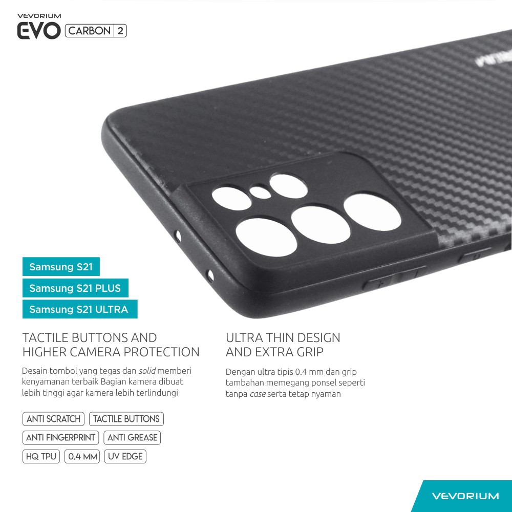 VEVORIUM EVO CARBON Samsung Galaxy S21 S21 PLUS S21 ULTRA Soft Case Softcase