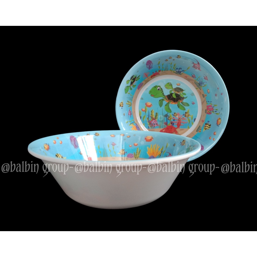 BALBIN 3 MANGKUK BULAT MELAMIN KARAKTER UKURAN BESAR/7.INC