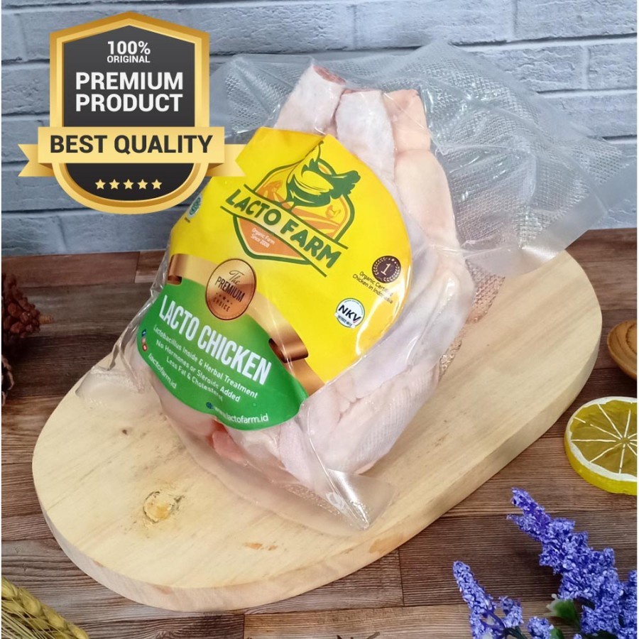 Ayam Organic Lacto Farm 800 - 900 gr Utuh (Ayam Organik Probiotik)