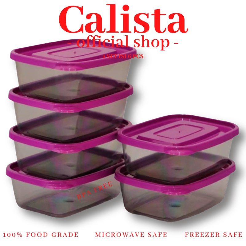 toples plastik calista furano smoke set 6pcs tempat kotak box wadah penyimpanan makanan food contain