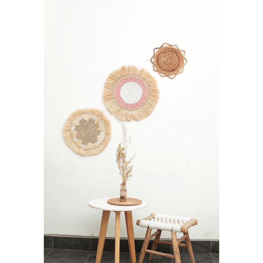 Hiasan Dinding Anyaman Eceng Gondok Dekorasi Ruangan Wall Decoration
