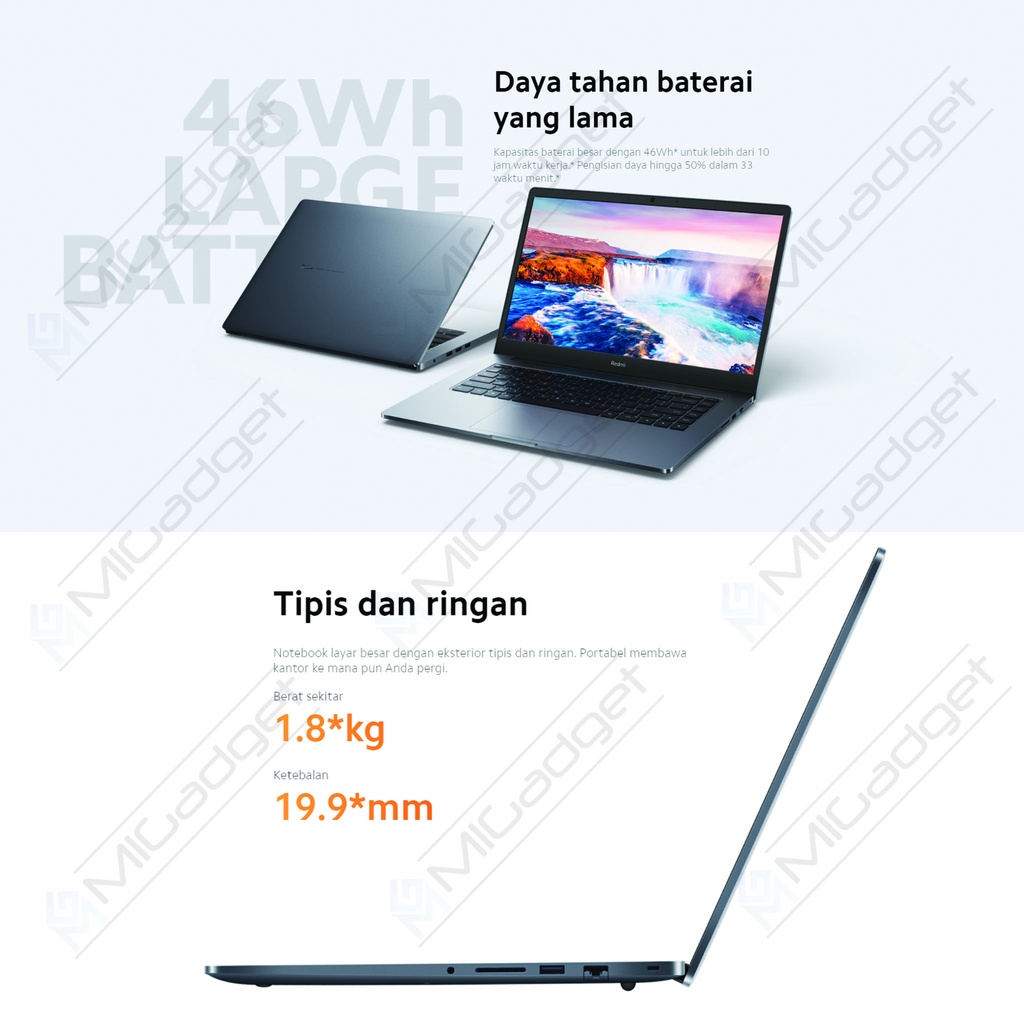 Redmibook Redmi Book 15 Core i3-1115G4 8GB RAM 256GB SSD Garansi Resmi