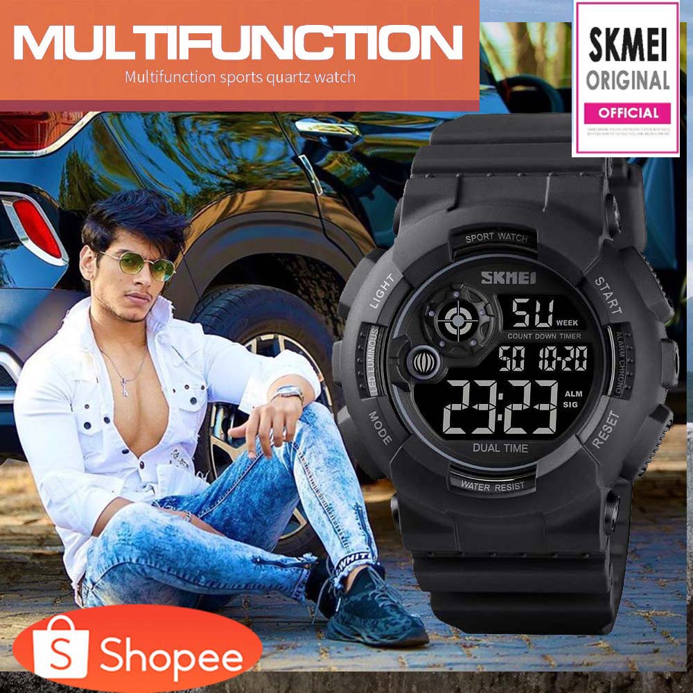 SKMEI Jam Tangan Digital Pria - 1583 HITAM