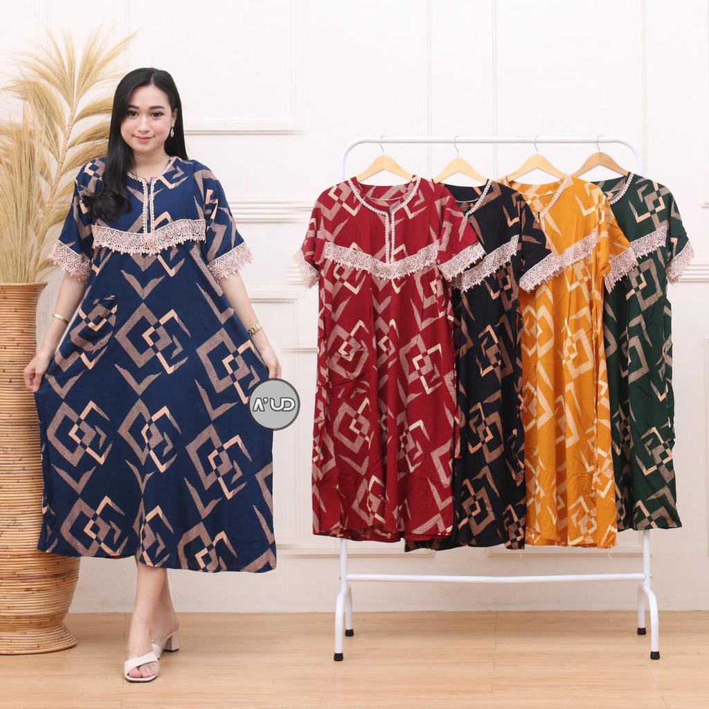 ✅🆓🆙 Daster Viral Serut Busui/Daster viral motif DASTER ARAB ZAHIRA MIDI | RESLETING DEPAN | RAYON SUPER | RENDA MILO ORI KAIN TEBAL GRID A-Daster double kotak