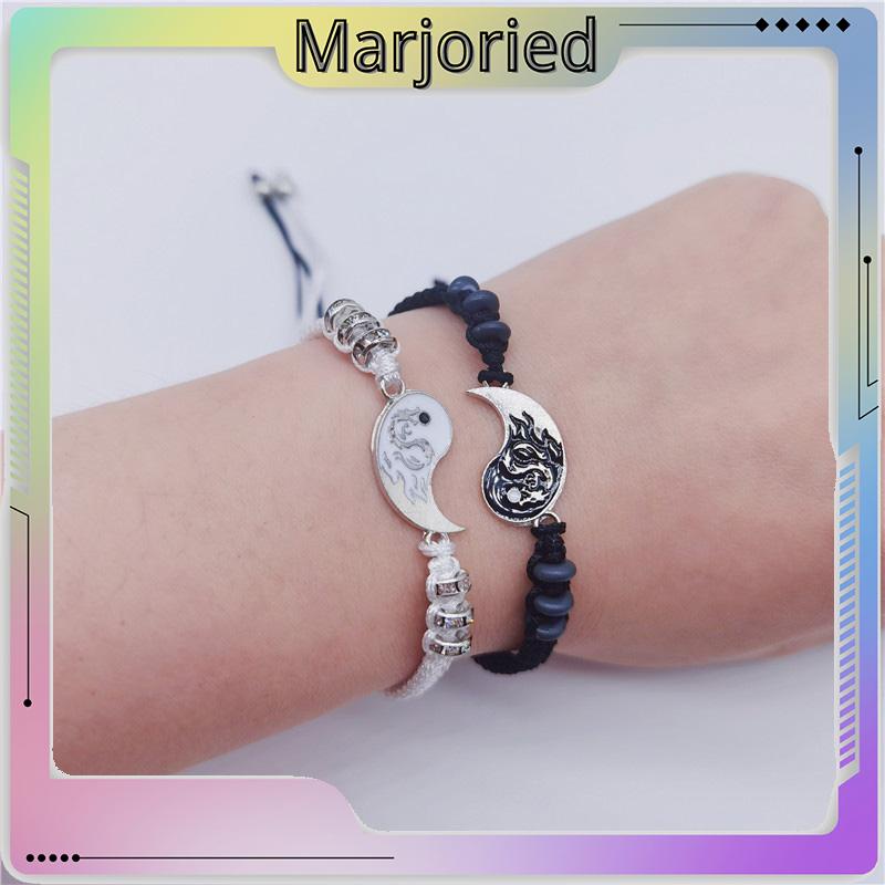 2pcs Gelang Couple Dikepang Gosip Tai Chi Adjustable Fashion Accessories Hadiah Aksesoris Bracelet-MJD