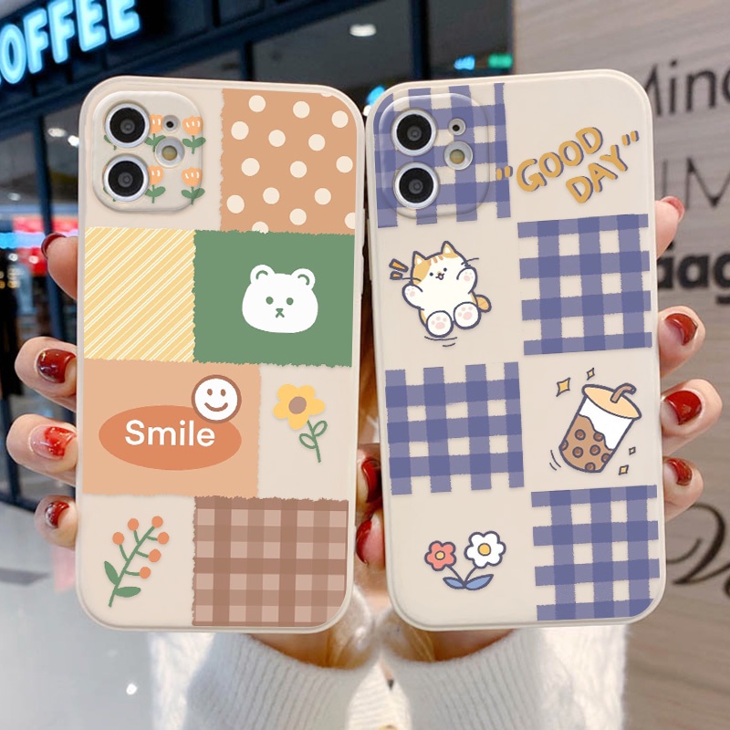 Soft Case TPU Motif Beruang Untuk OPPO A9 2020 A5 A12 A7 A92 A52 A55 A54 A74 A16 A15 A3S A5S A83 A72 A36 A76 A96 A93 A53 A35 A37 A333 A32 A57 A19