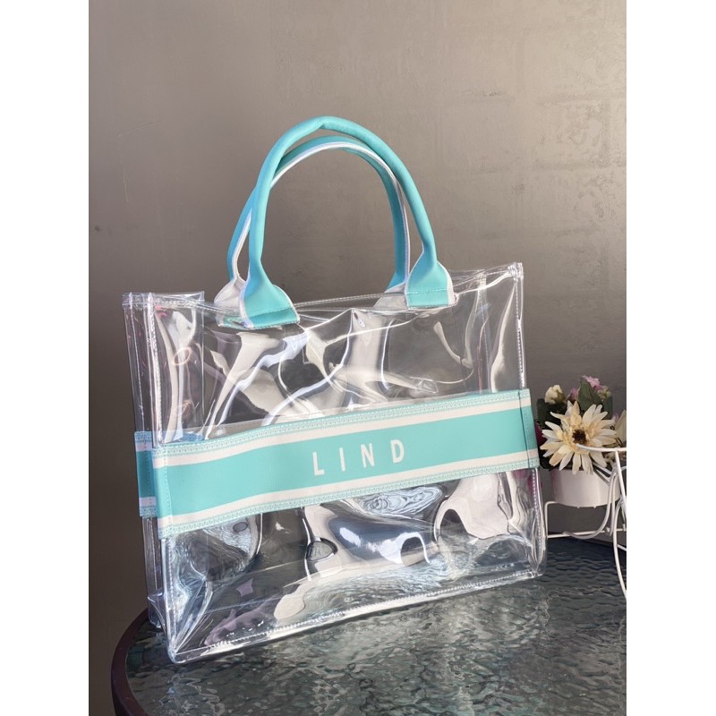 Tas Tote Bag Totebag Mika Transparan Custom Nama Totbag Handbag Hand Bag Wanita