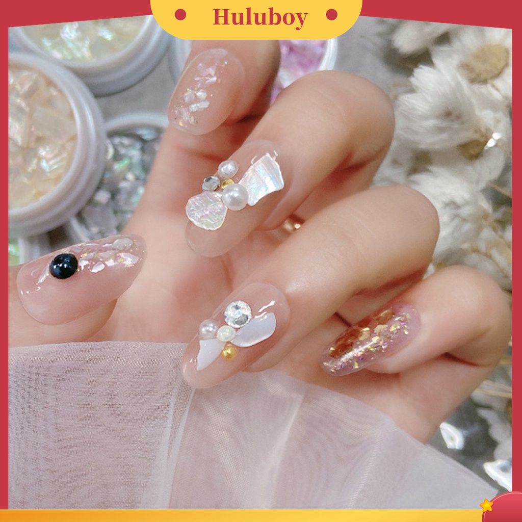 Huluboy Huluboy♡ Ornamen Kerang Abalone Sequin 3D Asimetris Aksesoris Nail Art / Manicure DIY