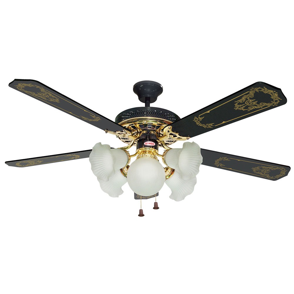 KIPAS ANGIN UCHIDA Ceiling Fan 52 inch Hitam 5 Lampu - CF113