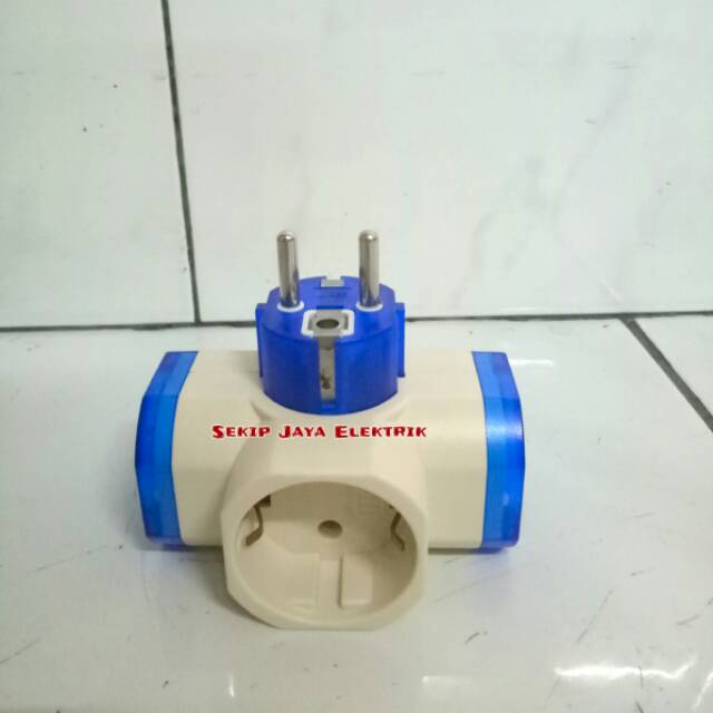 Stop Kontak / Steker kaki 3 / Colokan cabang 3