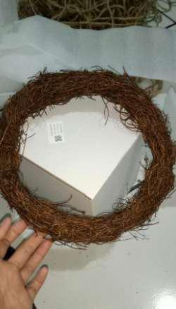 Ring Rotan Diy Wreath Flowers Bulat Kayu Shabby Chic Nordic