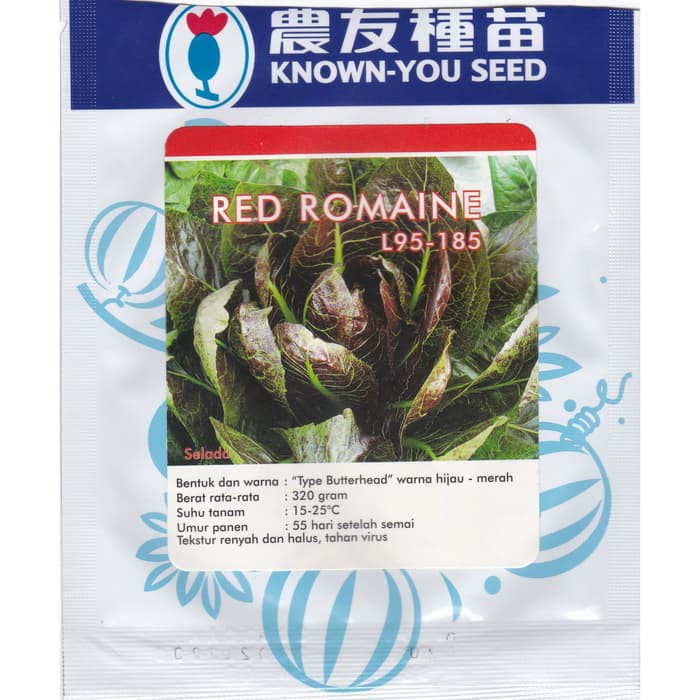 Benih Selada Merah Red Romaine