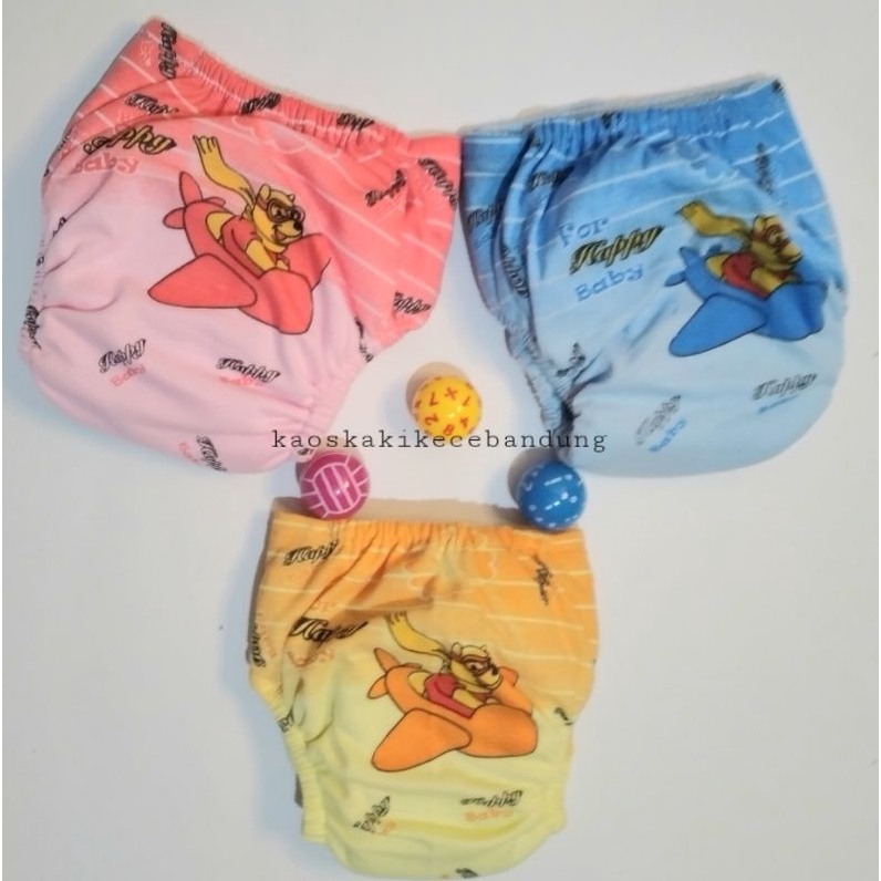 1 Lusin Popok Kain Bayi Perekat Bahan Double PE + Insert Clodi Bayi Motif Popok Kain Cuci Ulang