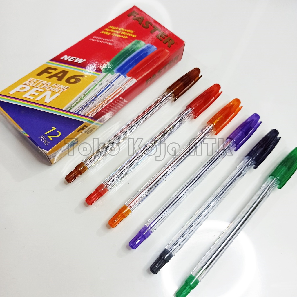 

pulpen ballpoint FASTER C6 (1 pak isi 12)